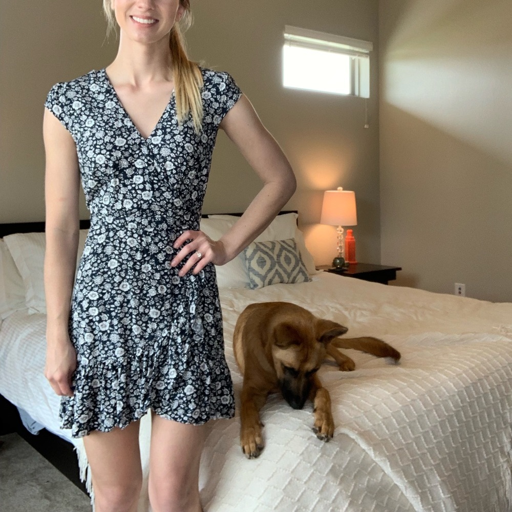 Wrap front dress